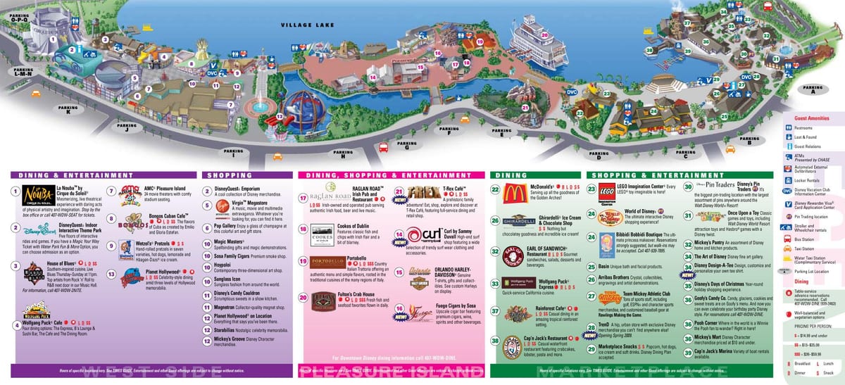 даунтаун Disney Orlando xəritə