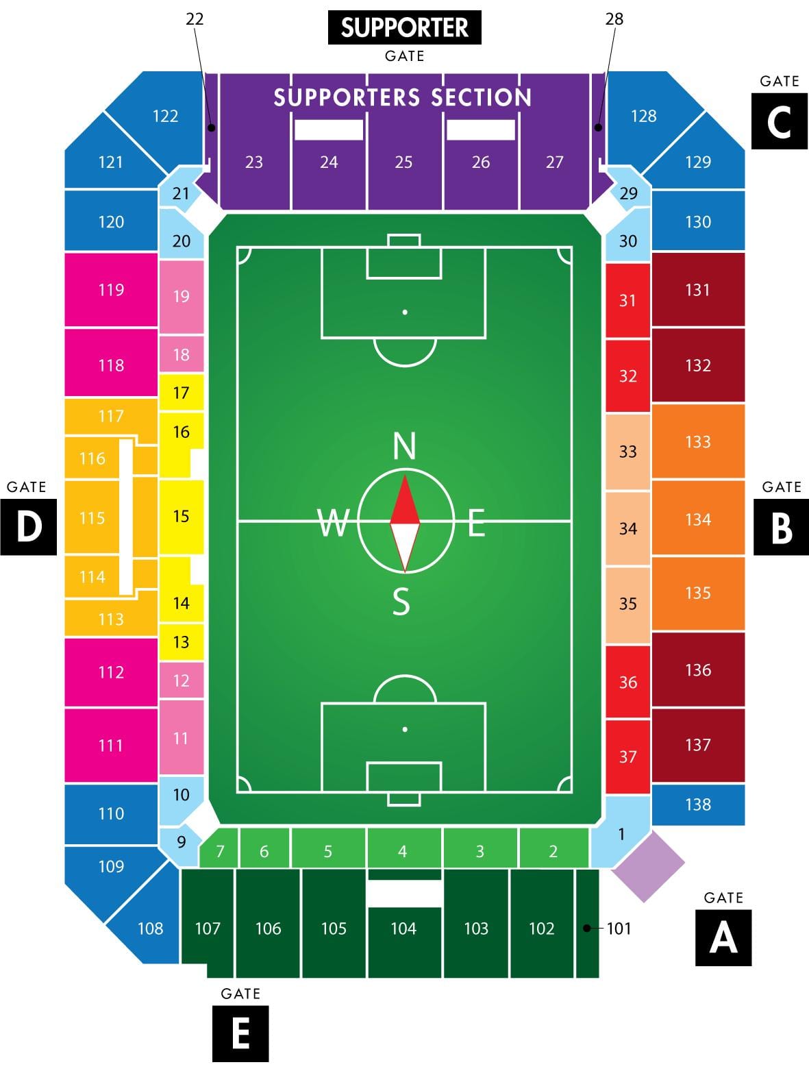 Orlando yaşadığım futbol stadionu xəritəsi