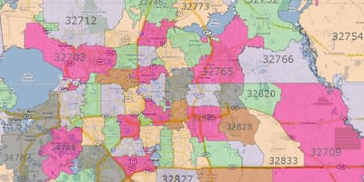 Orlando, Florida ЗИП kodu kartın